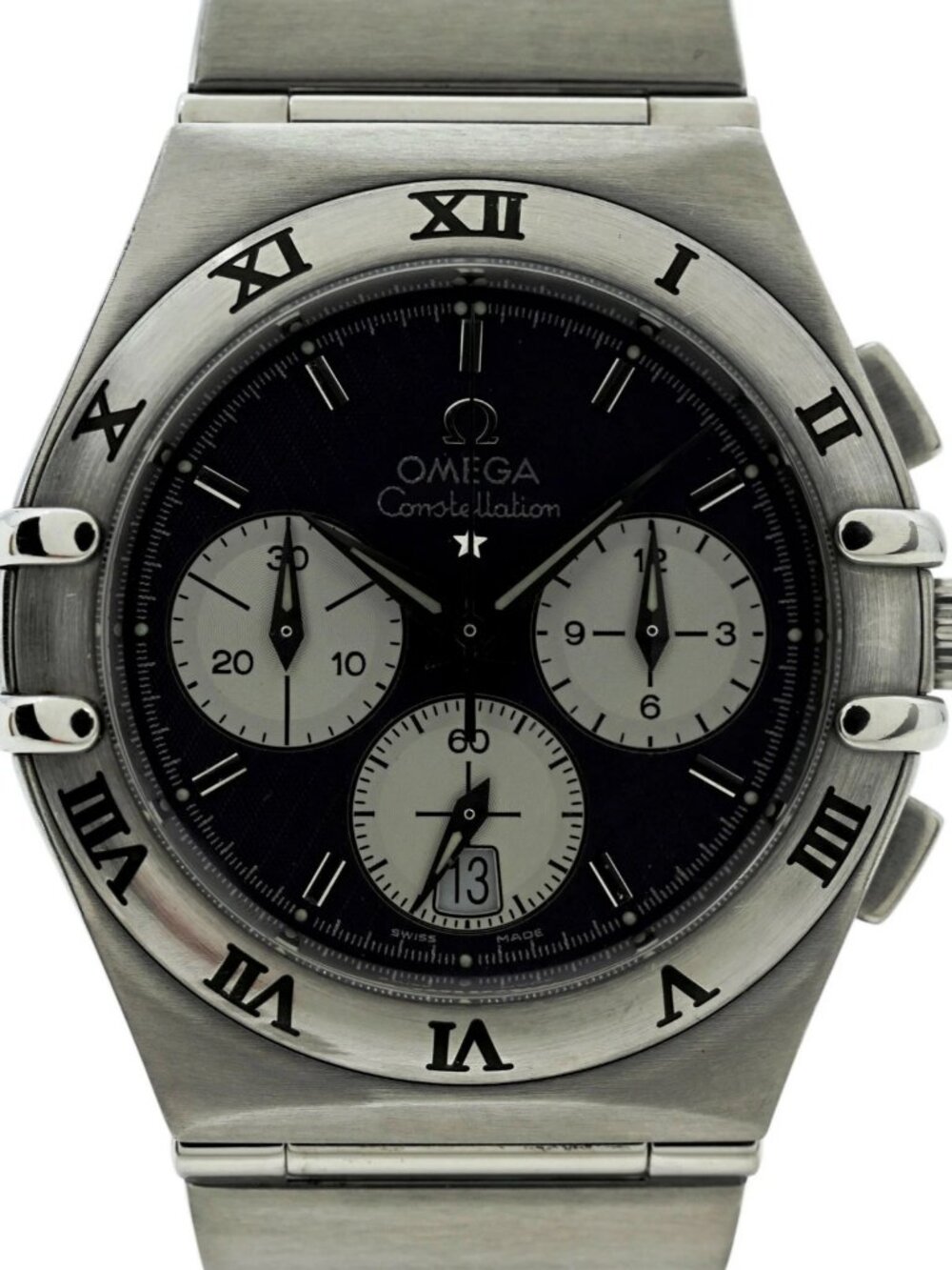 Omega 39mm Men's Constellation Chronograph Blue Dial Watch w/ B+P! Ref: 1542.40!